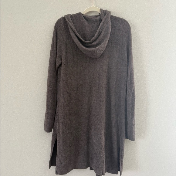 Barefoot Dreams Cozy Hooded Cardigan in Taupe - Picture 6 of 7